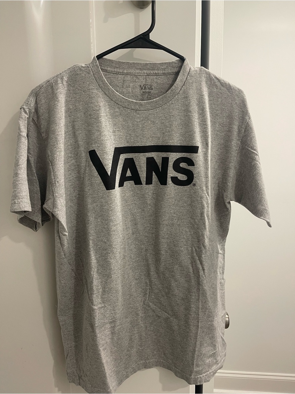 Vans Grey Tee with Black Chest Graphic